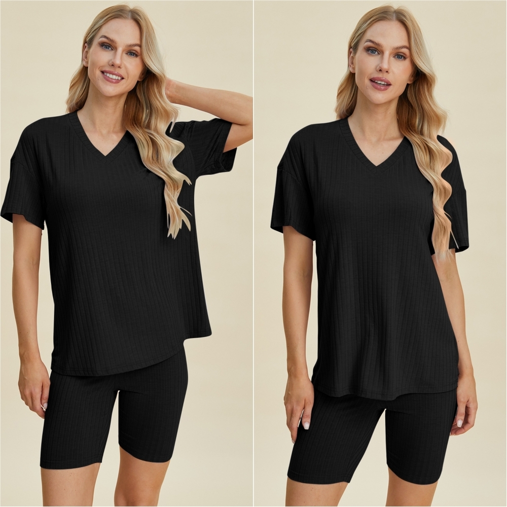 Ribbed Harmony Set - Black